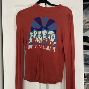 Free People Graphic Sweater